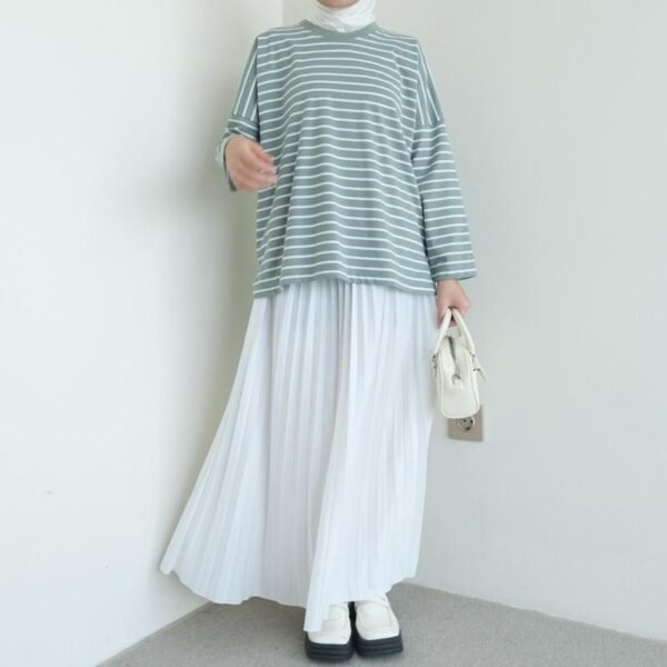 IMG_3628 Bymeldev Stripes Top Kaos Lengan Panjang Salur Nonbusui dan Busui