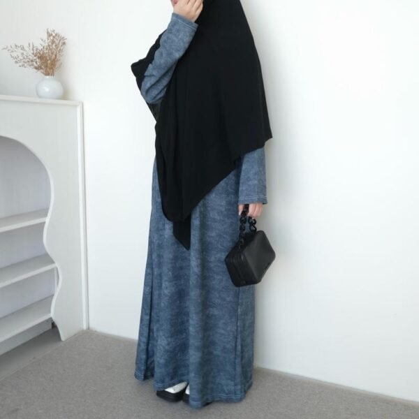 IMG_3859 ByMeldev Denim Knit Oversize Abaya Dress