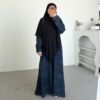 IMG_3860 ByMeldev Denim Knit Oversize Abaya Dress