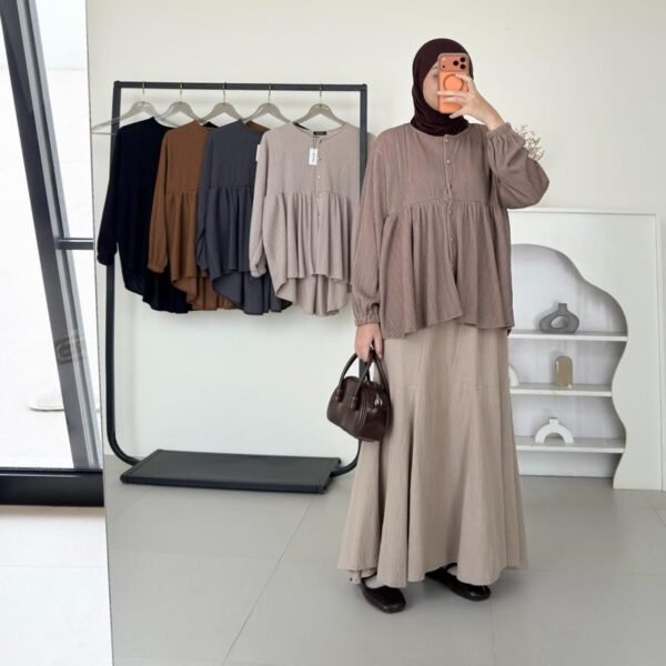 019fb7f4821778678fa511cd90dccbcf.jpeg ByMeldev Ruffle Heart Blouse Atasan Plisket Rempel Busui Bumil