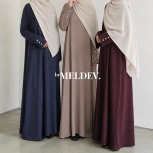 01a00534fa3b71bba7dd0bc4d3347118.jpeg ByMeldev Kala Stripes Button Maxi Dress Abaya Salur Muslim Umroh Busui Nonbusui Jumbo