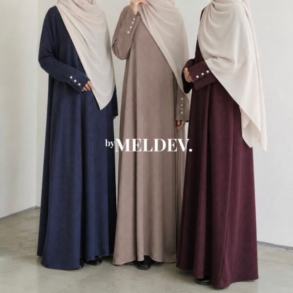 01a00534fa3b71bba7dd0bc4d3347118.jpeg ByMeldev Kala Stripes Button Maxi Dress Abaya Salur Muslim Umroh Busui Nonbusui Jumbo