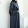 01a005350162764d87134e6b7b29f857.jpeg ByMeldev Kala Stripes Button Maxi Dress Abaya Salur Muslim Umroh Busui Nonbusui Jumbo
