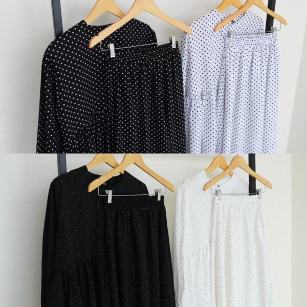 01a048313d467985a5c6cc95765b7acf.jpeg ByMeldev Polka Series Blouse & Skirt Setelan Rok Set