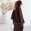 IMG_4363 ByMeldev Kala Stripes Button Maxi Dress Abaya Salur Muslim Umroh Busui Nonbusui Jumbo