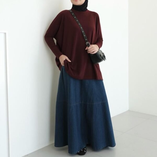IMG_4731 ByMeldev Knit Batwing Oversized Top Atasan Batwing Busui Nonbusui